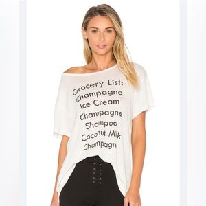 Wildfox “Grocery List” Tee (Size Large)